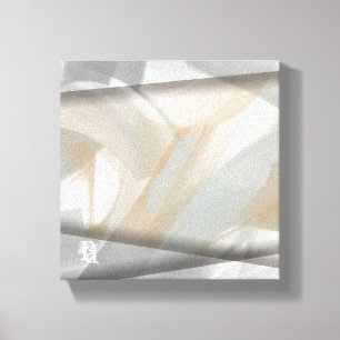 8x8" Sandy Tornado Trend Abstract Art Beige Canvas Print