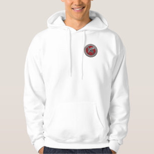 [900] Assyrian Winged Lion: Silver & Black Lamassu Hoodie