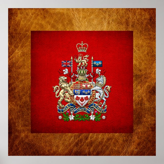 [900] Canada Coat of Arms [3D] Poster (Front)