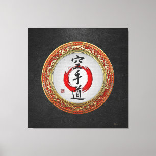 [900] Japanese calligraphy - Karate-do Canvas Print