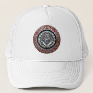 [900] Master Mason - Silver Square & Compasses Trucker Hat