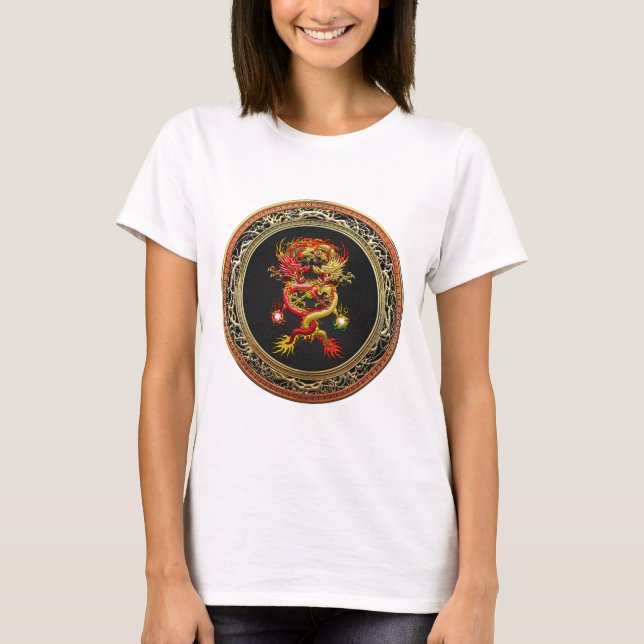 [900] Red and Yellow Dragons T-Shirt (Front)
