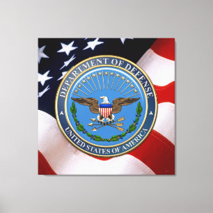 [900] U.S. Department of Defence (DOD) Emblem [3D] Canvas Print