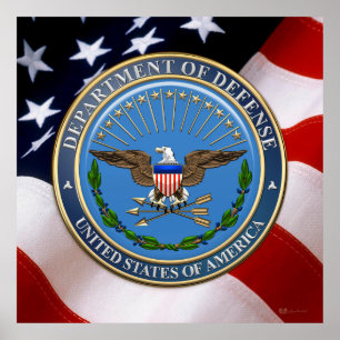 [900] U.S. Department of Defence (DOD) Emblem [3D] Poster