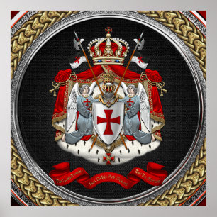 [901] Knights Templar Coat of Arms Poster