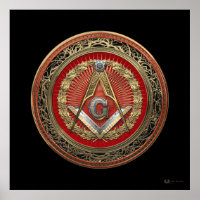 [901] Master Mason - Gold Square & Compasses