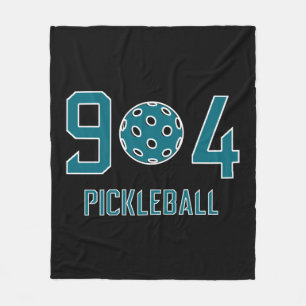 904 Pickleball Teal Fleece Blanket