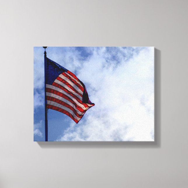 9056-American Flag Canvas Print (Front)
