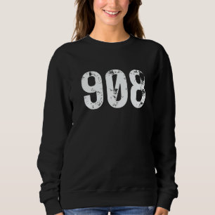 908 Area Code Elizabeth NJ Mobile Telephone Area C Sweatshirt