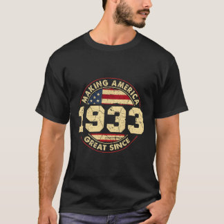 90 1933 American Flag 90Th T-Shirt