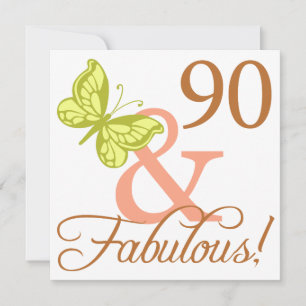 90 And Fabulous Birthday Gifts (Autumn) Card