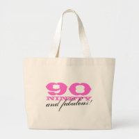 90 and fabulous tote bag | gift for 90th Birthday