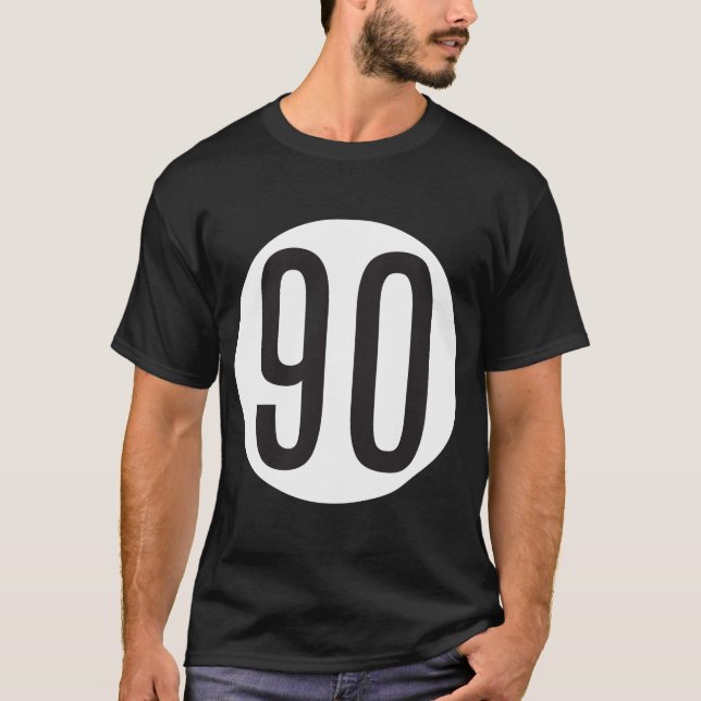 90 Black/White T-Shirt (Front)