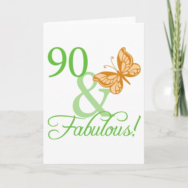 90 & Fabulous Birthday Gifts Card (Front)