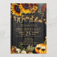 90 fabulous years autumn fall rustic harvest