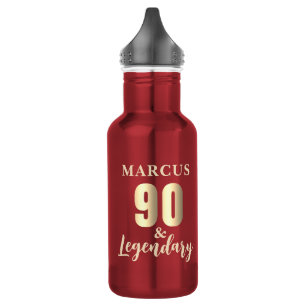 90 & Legendary Gold 90th Birthday 532 Ml Water Bottle