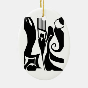 90 Linoleum Print Design Ornament