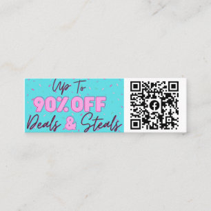 90% Off Deals & Steals group advertisement Mini Business Card
