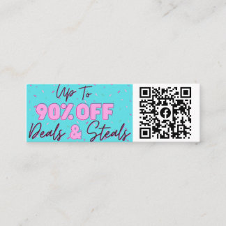 90% Off Deals & Steals group advertisement Mini Business Card