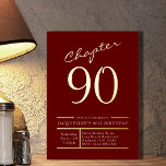 90 Red 90th Birthday Party Gold<br><div class="desc">Celebrate a very special 90th birthday in style with our luxurious red and gold foil invitations! Invite your family and friends to come together and commemorate a momentous 90 years of life! Perfect for any anniversary event, these invitations will ensure the celebration is truly special and remembered for a lifetime....</div>