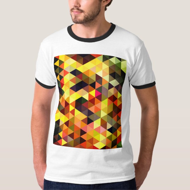 90’s Retro Colourful Pattern T-Shirt (Front)
