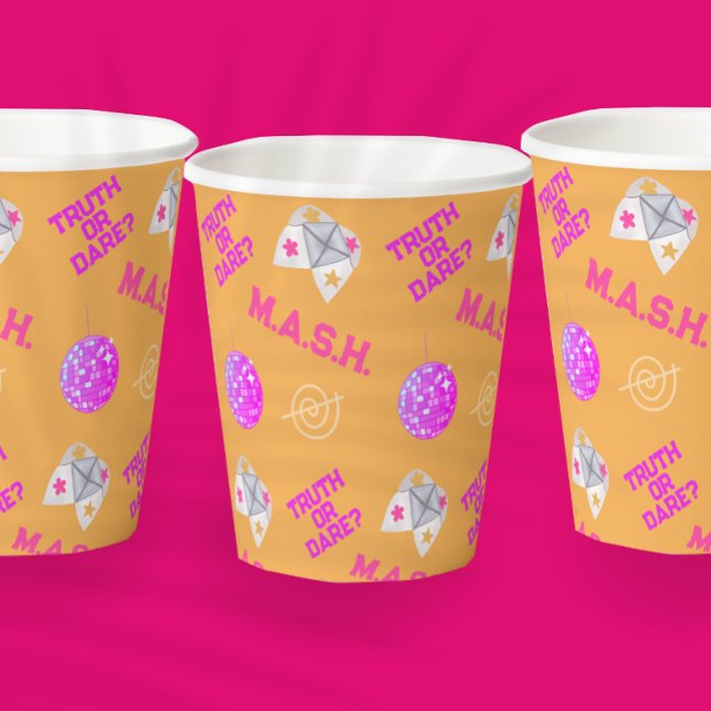 90’s Throwback Pink and Orange  Paper Cups (Creator Uploaded)