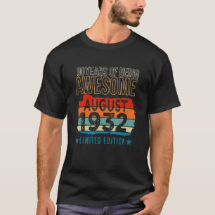 90 Year Old August 1932 90th Birthday T-Shirt