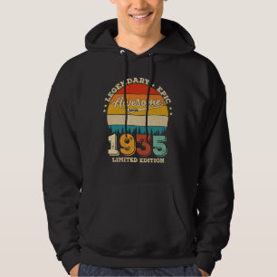 90 Year Old Bday 1935 Awesome 90th Birthday Gift Hoodie