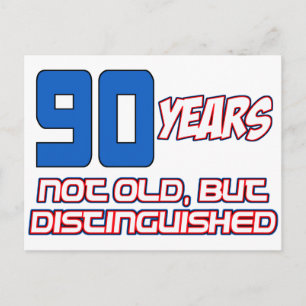 90 YEAR OLD BIRTHDAY DESIGNS POSTCARD