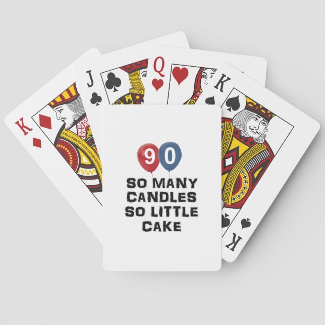 90 year old candle designs playing cards (Back)
