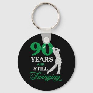 90 Year Old Golfer_ Golfing Quote Golf 90th Key Ring