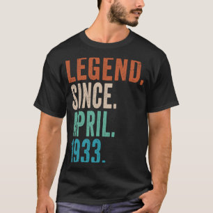 90 Year Old Legend Since April 1933 90th Birthday T-Shirt