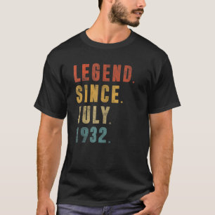 90 Year Old  Legend Since July 1932 90th Birthday T-Shirt