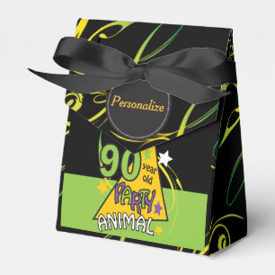 90 Year Old Party Animal 90th Birthday Favour Box