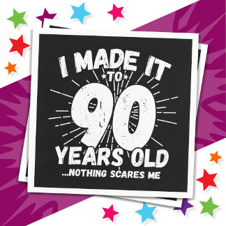 90 Year Old Sarcastic Meme Funny 90th Birthday Napkin