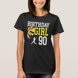 90 Year Old Softball Birthday Party 90th Birthday T-Shirt