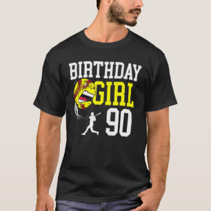 90 Year Old Softball Birthday Party 90th Birthday T-Shirt