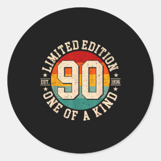 90 year old vintage 1936 limited edition 90th classic round sticker