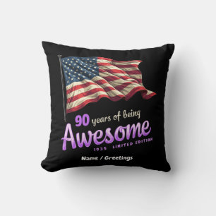 90 Years of Being Awesome 1935 Vintage Edition Cushion