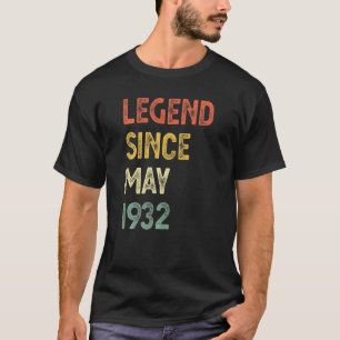 90 Years Old Legend Since May 1932 90th Birthday M T-Shirt