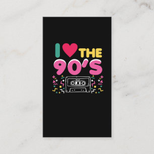 90er Outfit I Love the 90s Retro Oldschool Business Card