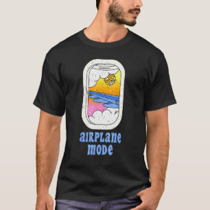 90s Aeroplane Mode Travel Vibe 80s Retro Pilot Fly T-Shirt