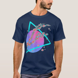90s Art Aesthetic Flower Sakura Vaporwave Cherry B T-Shirt
