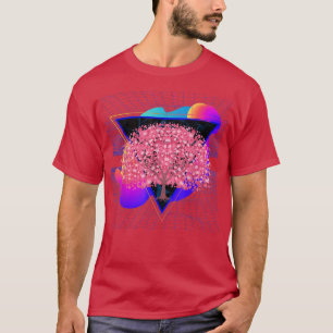 90s Art Japan Flower Sakura Tree Vaporwave Cherry T-Shirt