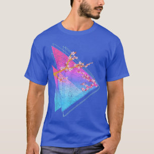 90s Art Sakura Flower Blossom Japan Vaporwave Cher T-Shirt