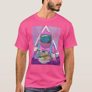 90s Art Space Astronomy Vaporwave Ramen Noodles As T-Shirt