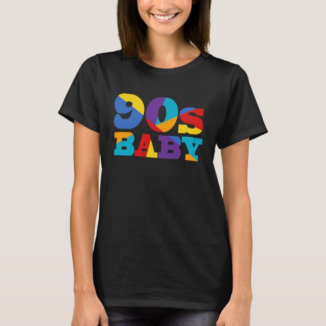 90s Baby  Born in The 90s Retro T-Shirt (Front)