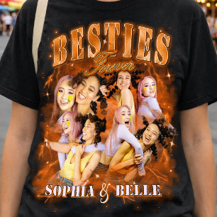 90s Best Friends Photo Collage Retro Rap Bootleg T-Shirt