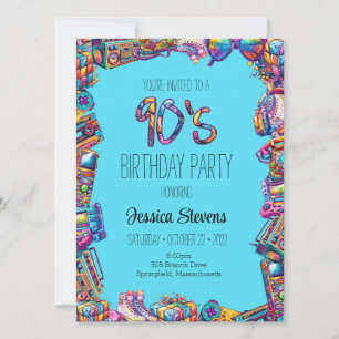 90's Birthday Invitation