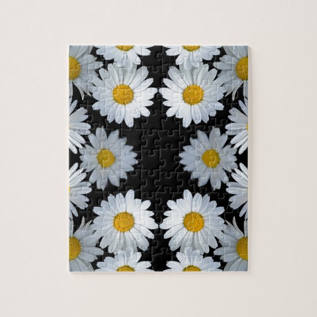 90s black daisy jigsaw puzzle (Vertical)